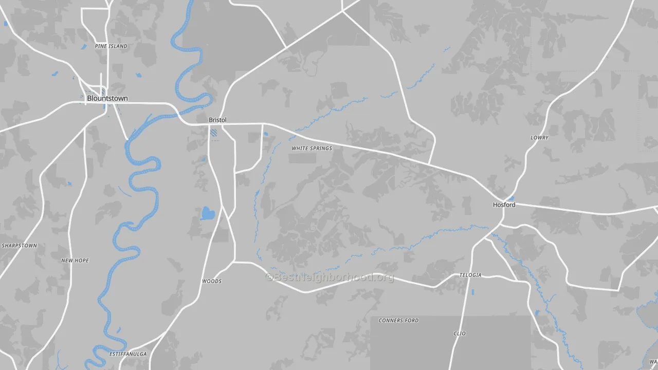 Transit Grade map of Liberty County, FL