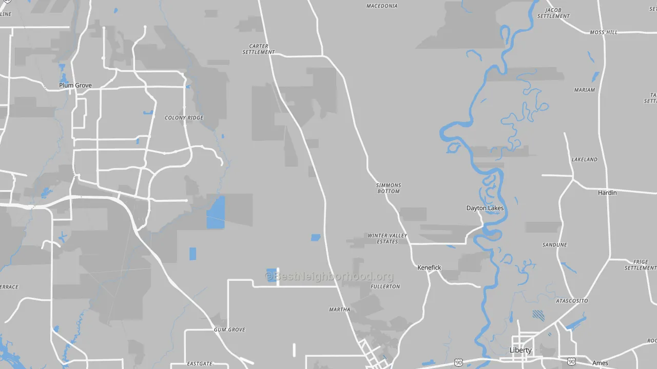 Transit Grade map of Liberty County, TX