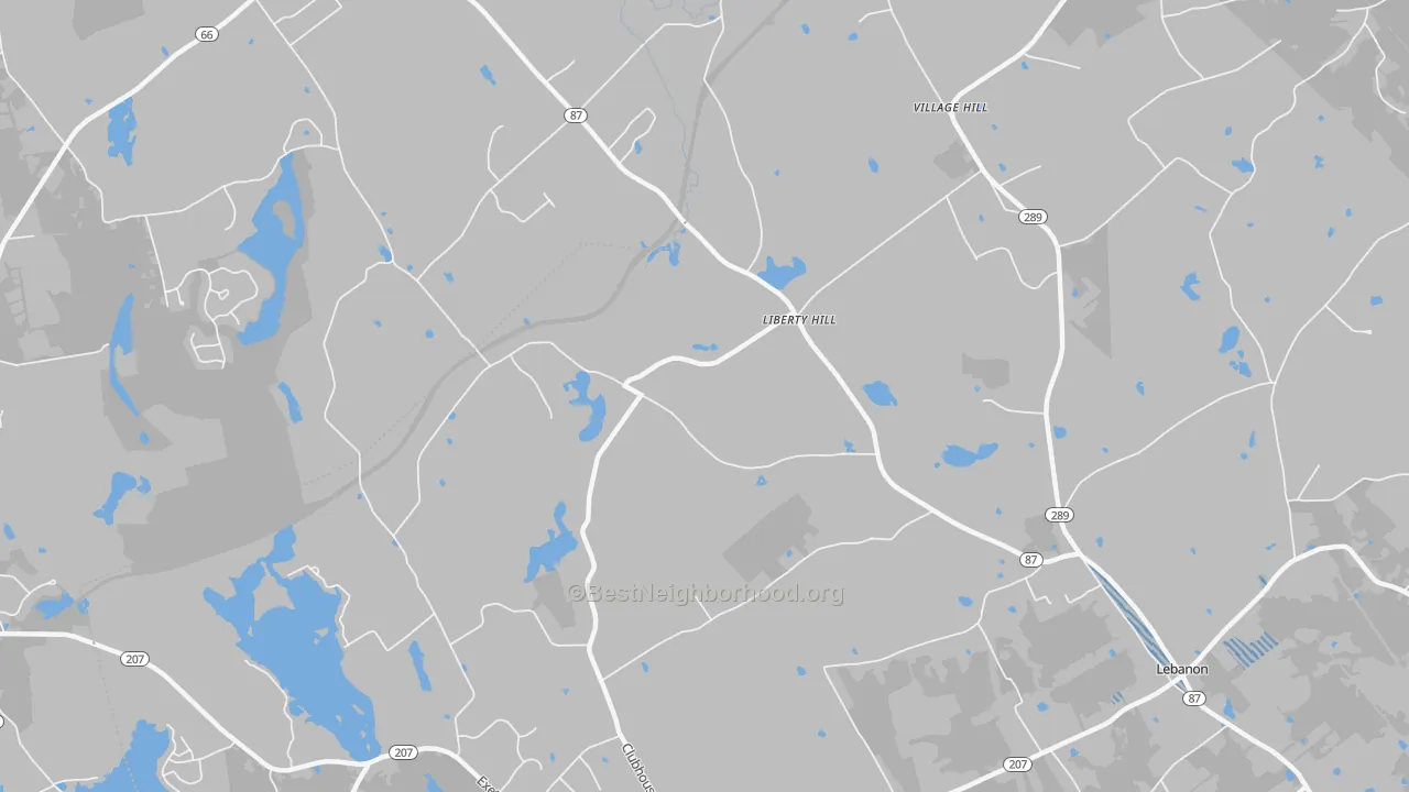 Transit Grade map of Liberty Hill, CT