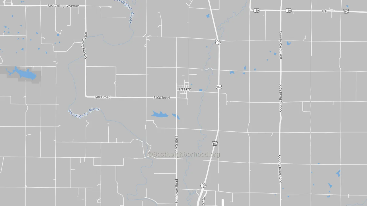 Transit Grade map of Liberty, KS