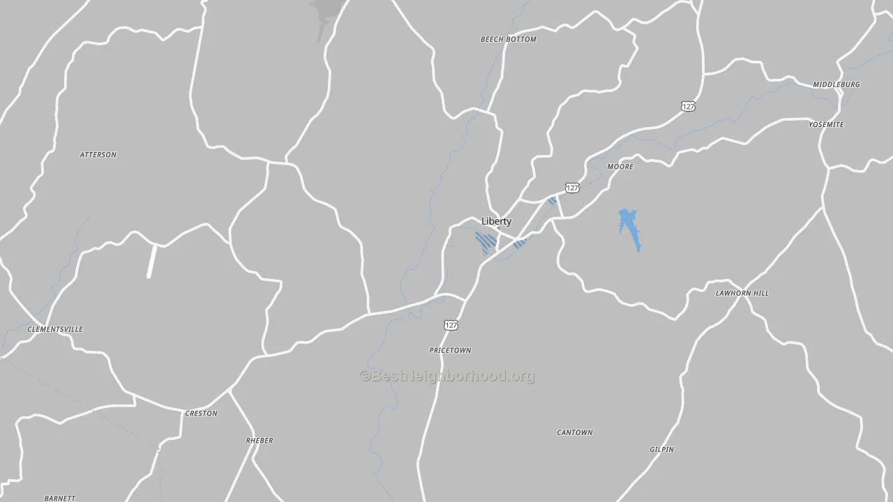 Transit Grade map of Liberty, KY
