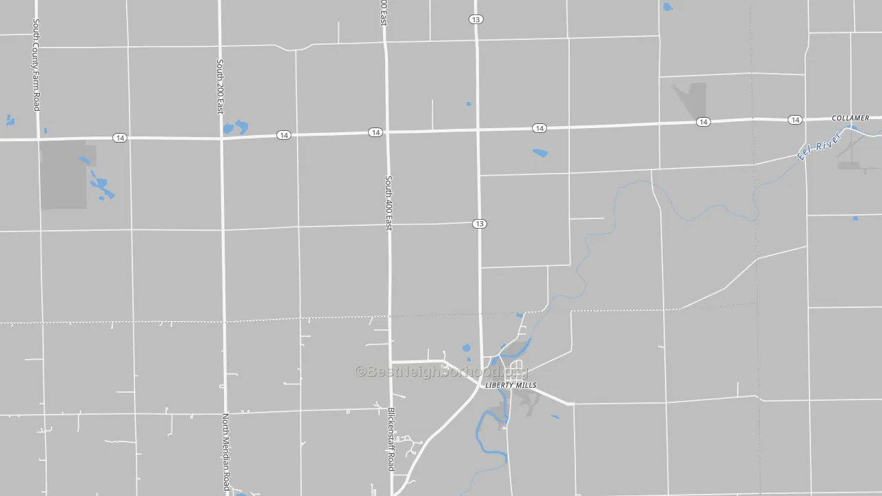 Transit Grade map of Liberty Mills, IN