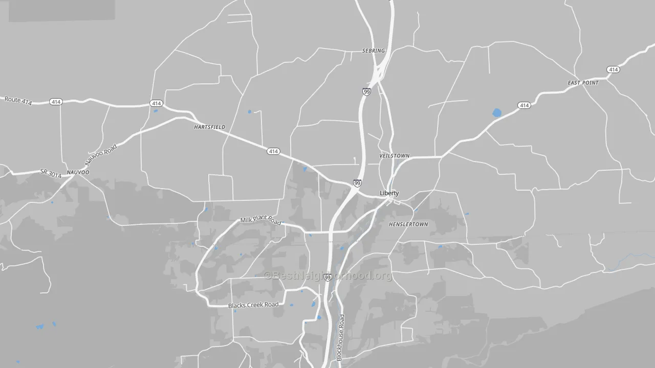 Transit Grade map of Liberty, PA
