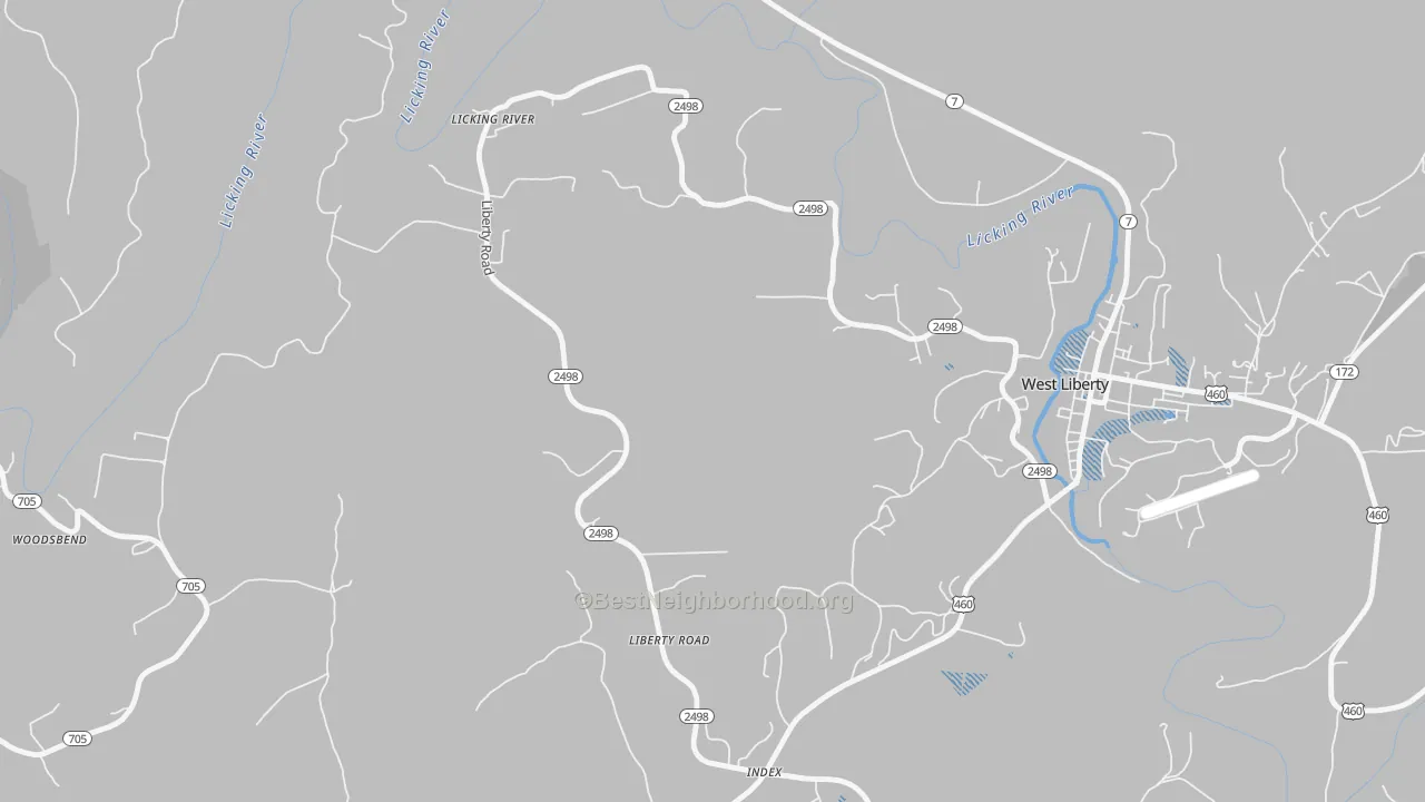Transit Grade map of Liberty Road, KY