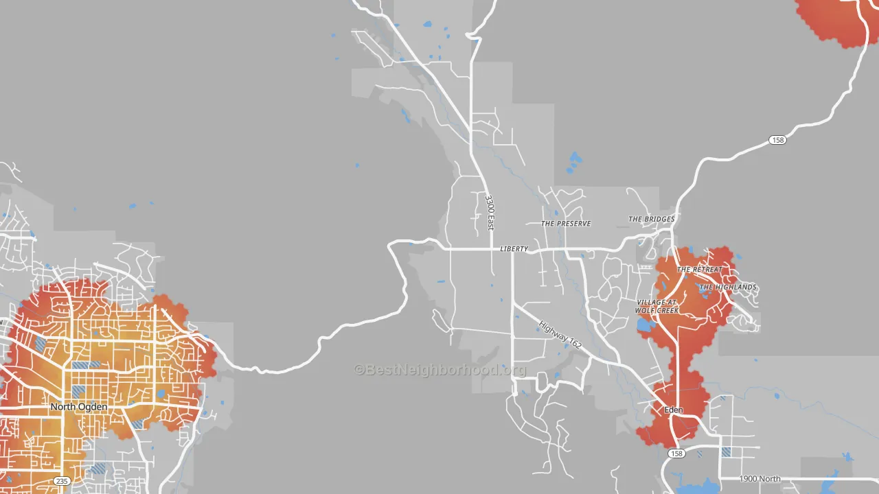 Transit Grade map of Liberty, UT