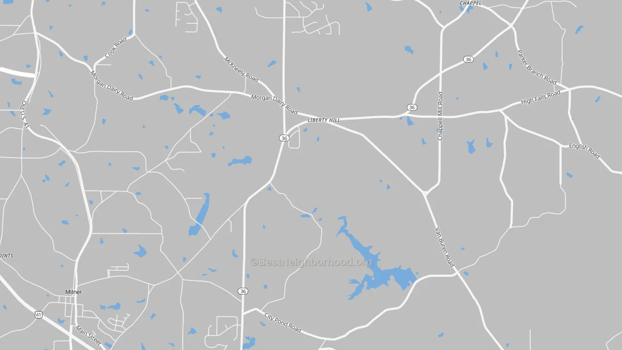 Transit Grade map of Libertyhill, GA