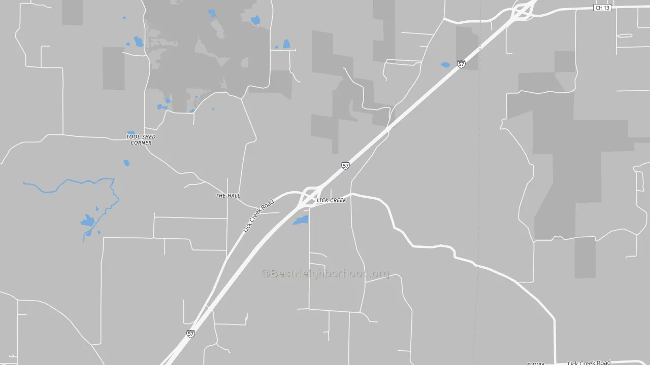Transit Grade map of Lick Creek, IL