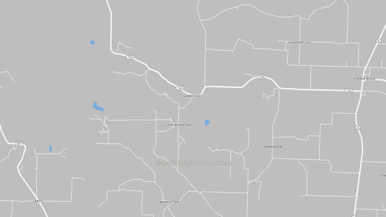 Transit Grade map of Lick Mountain, AR
