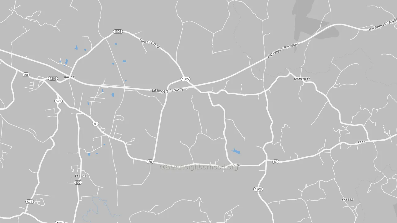 Transit Grade map of Lida, KY