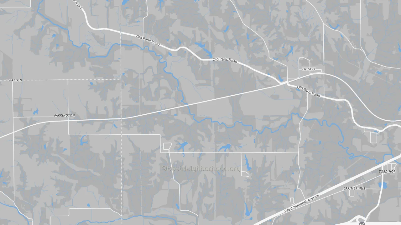 Transit Grade map of Liggett, IN