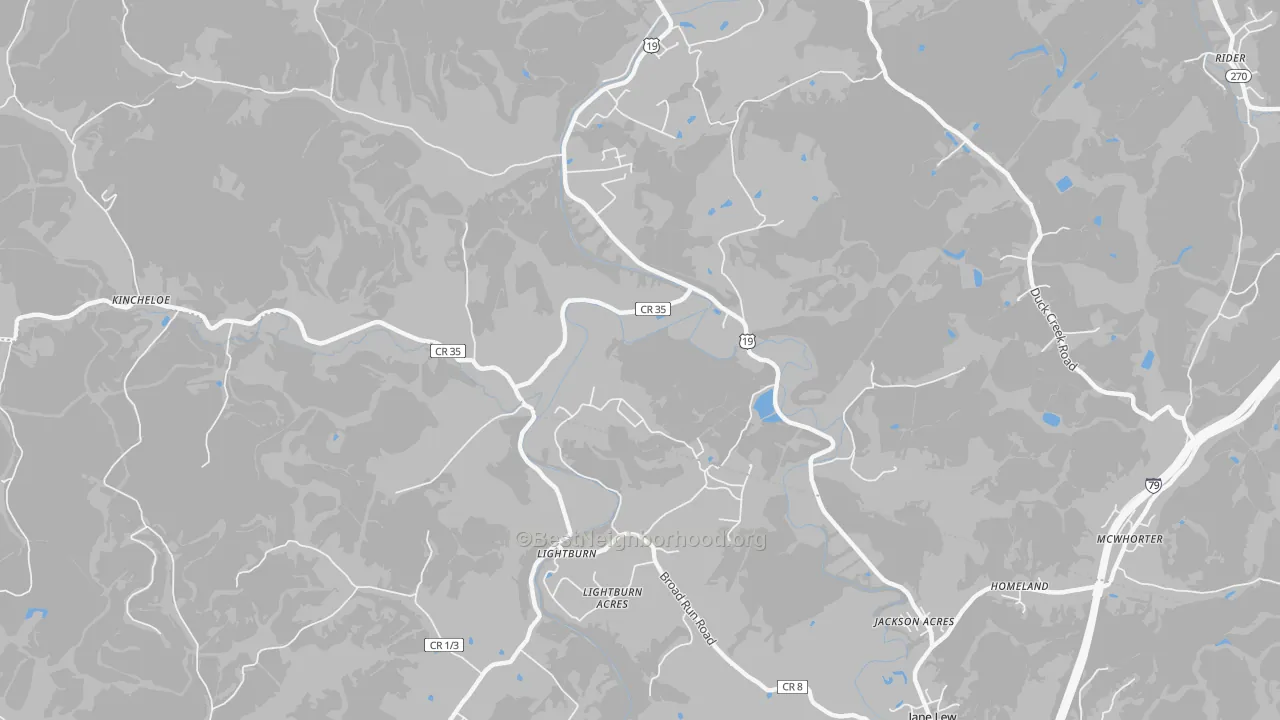 Transit Grade map of Lightburn, WV