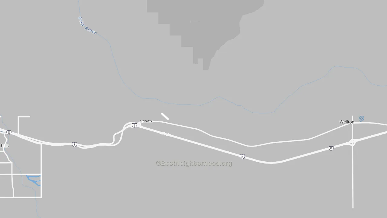 Transit Grade map of Ligurta, AZ