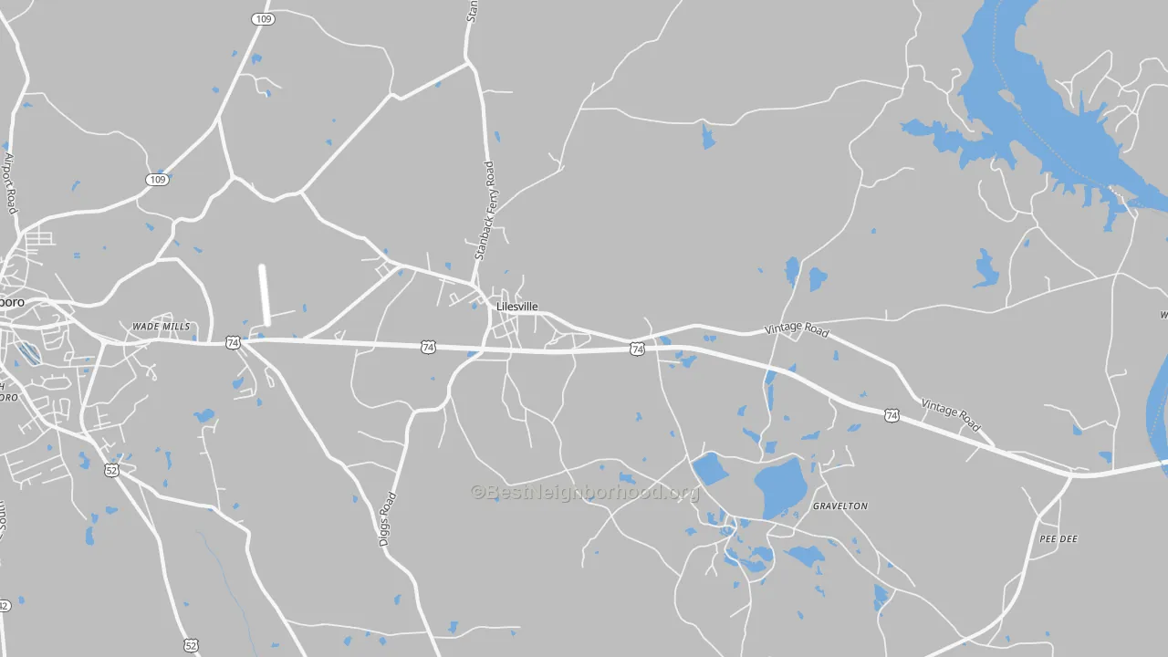 Transit Grade map of Lilesville, NC