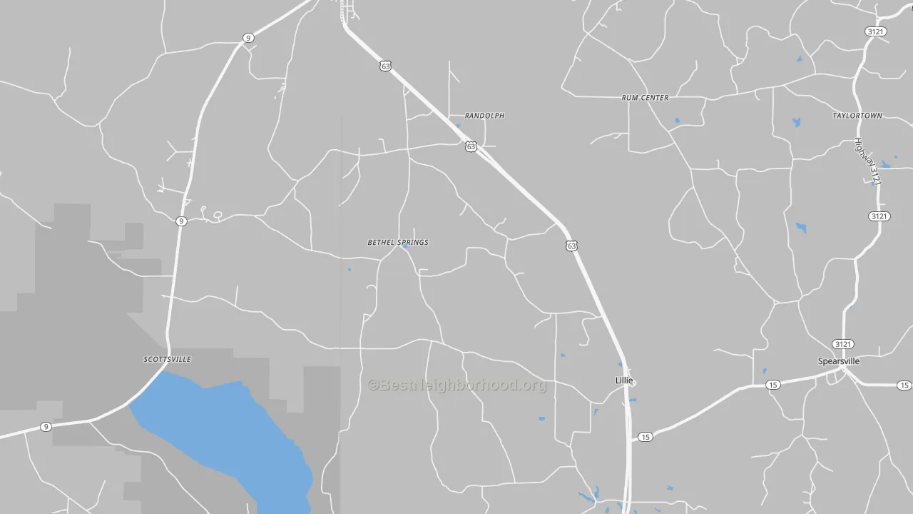 Transit Grade map of Lillie, LA