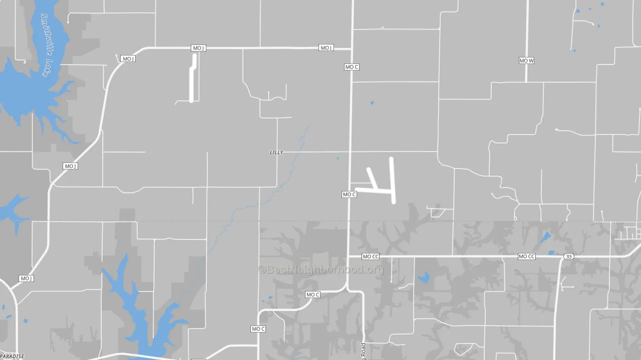 Transit Grade map of Lilly, MO