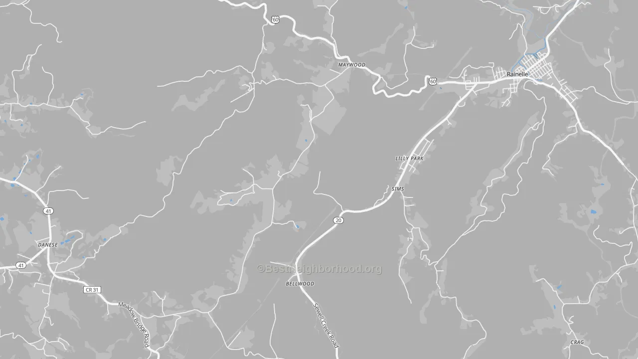Transit Grade map of Lilly Park, WV