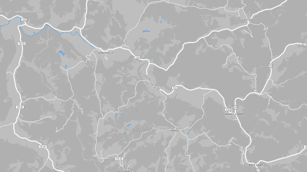 Transit Grade map of Lillydale, WV
