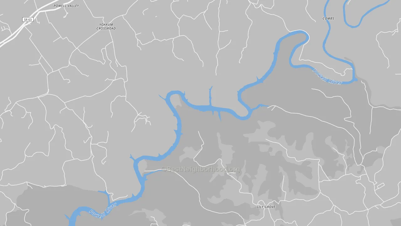 Transit Grade map of Lily Grove, TN