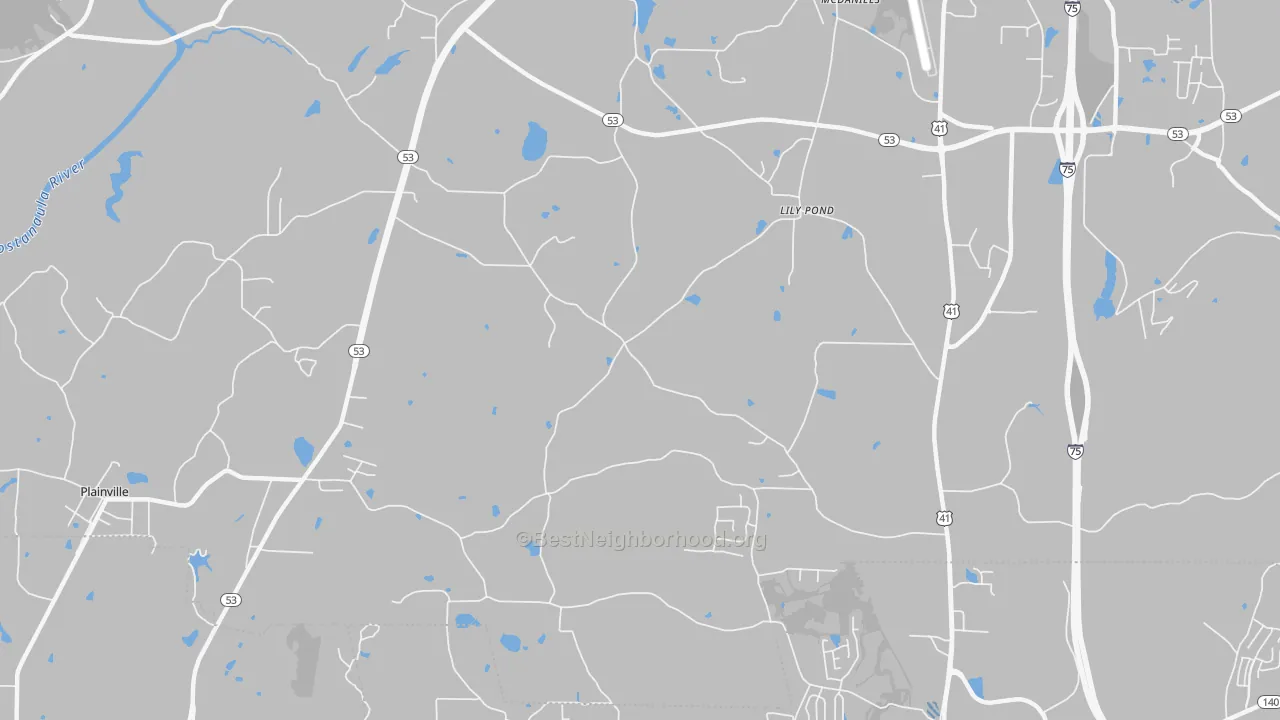 Transit Grade map of Lily Pond, GA