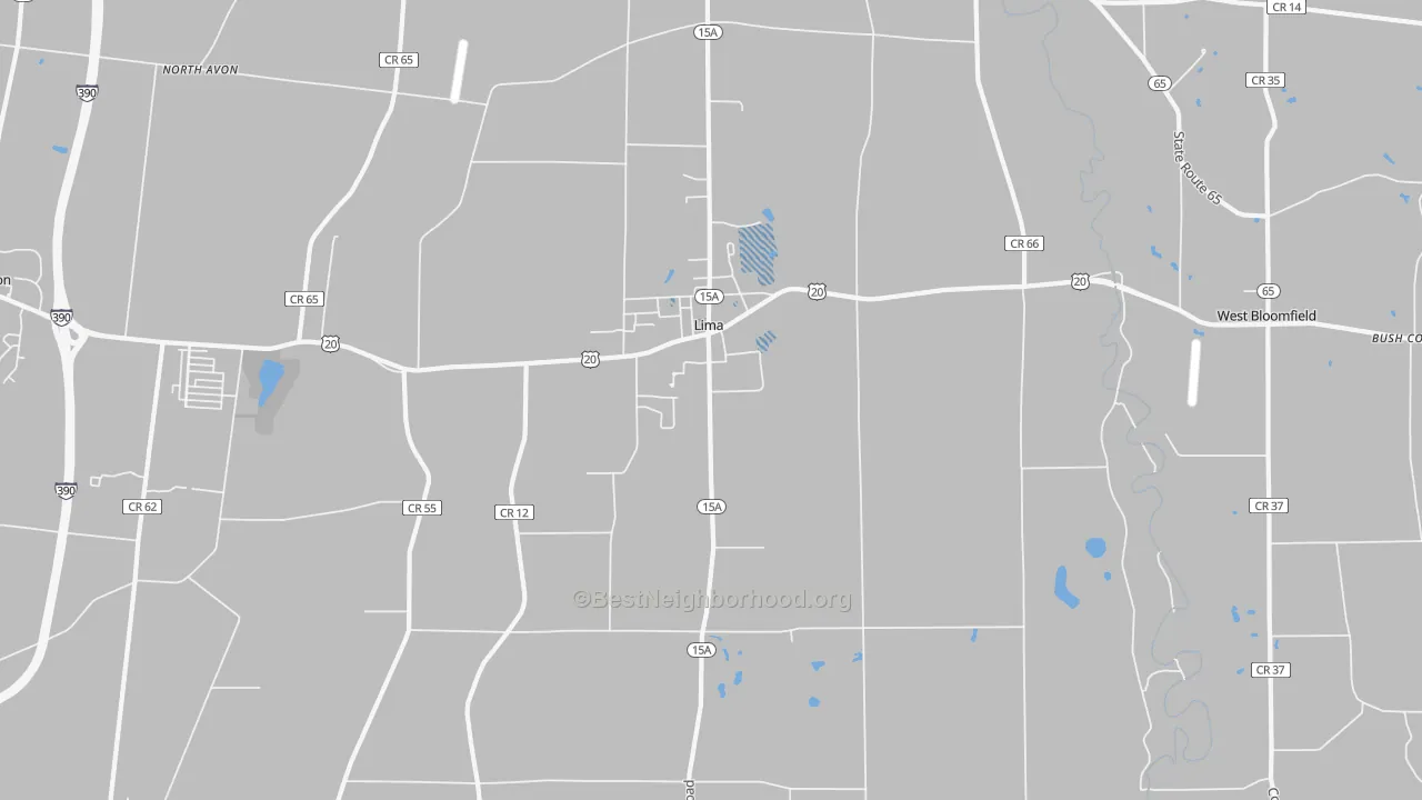 Transit Grade map of Lima, NY