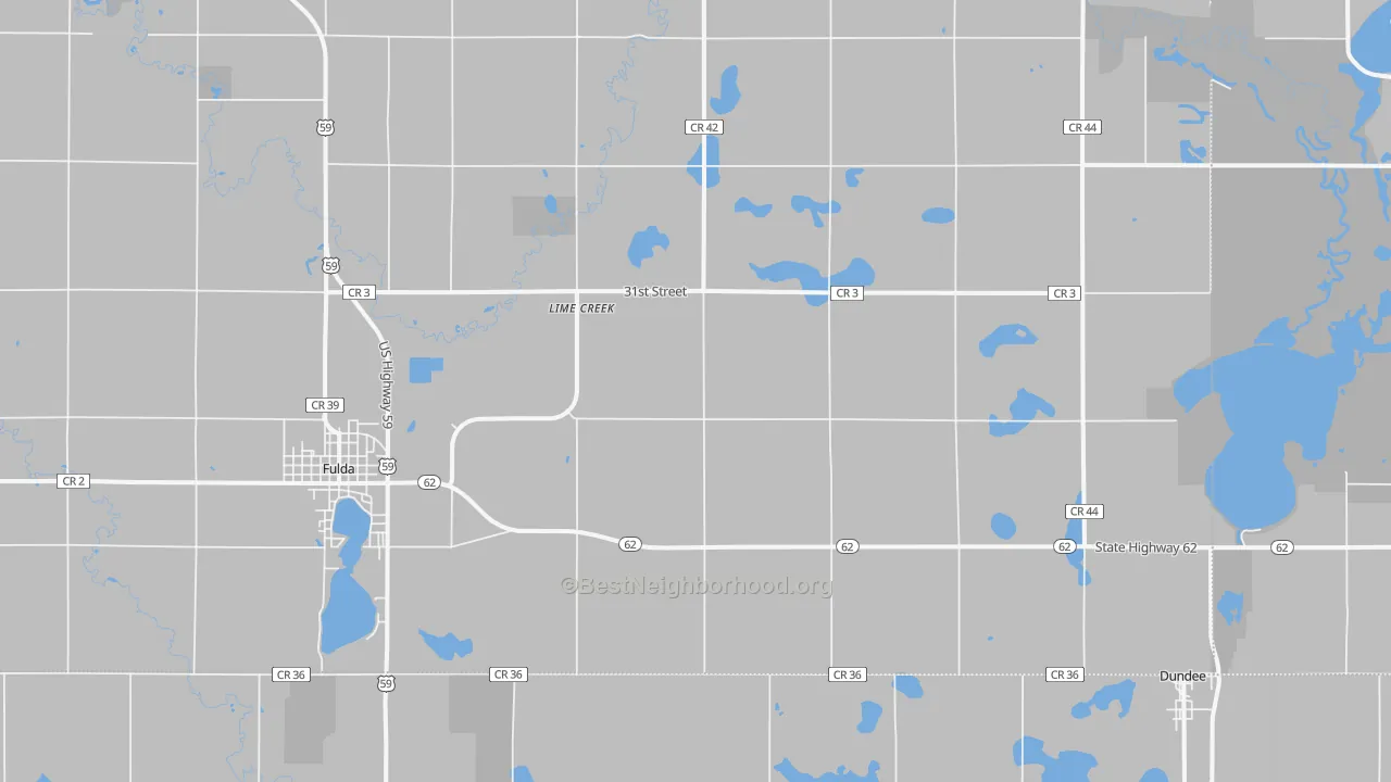 Transit Grade map of Lime Creek, MN