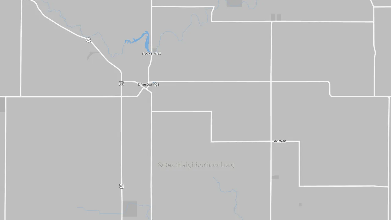 Transit Grade map of Lime Springs, IA