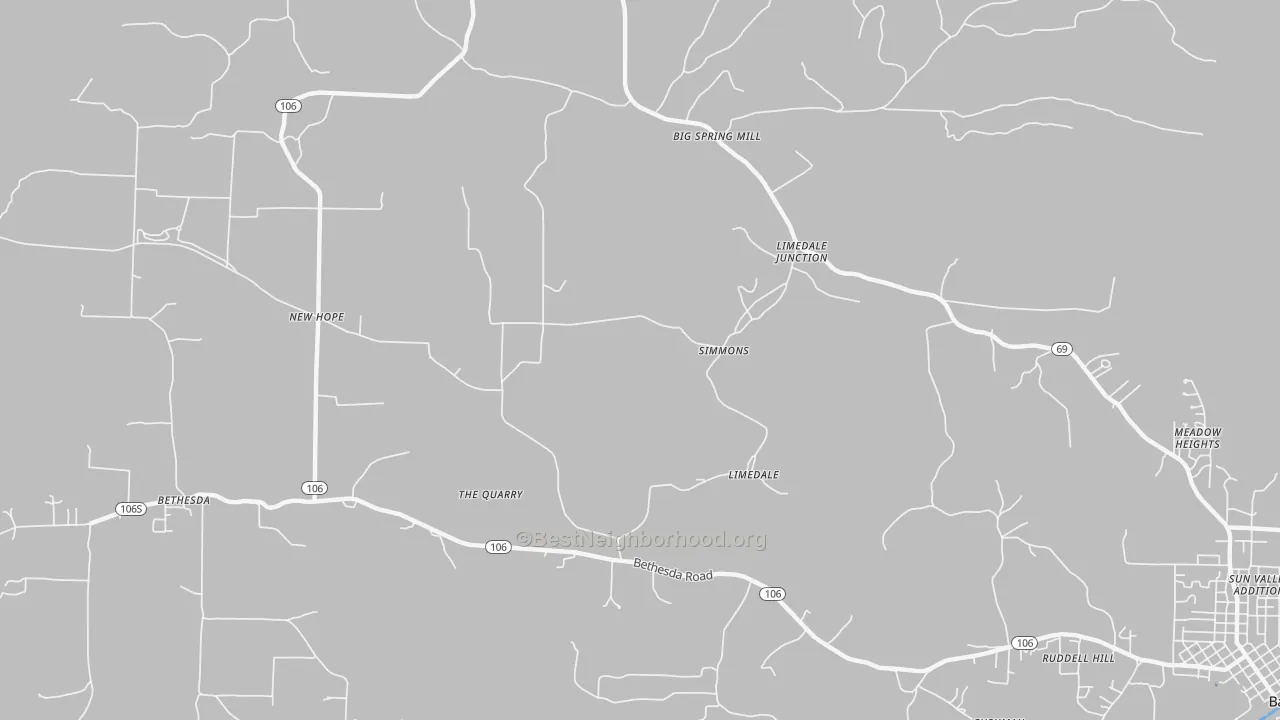 Transit Grade map of Limedale, AR