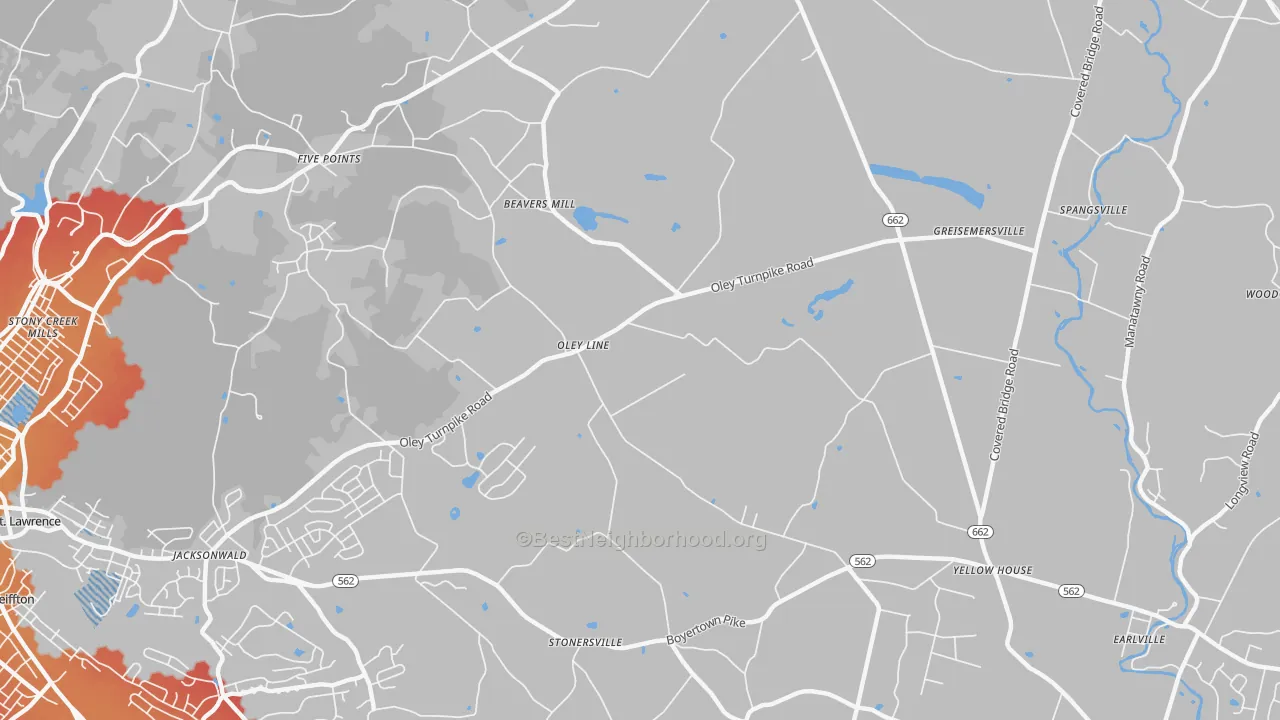 Transit Grade map of Limekiln, PA