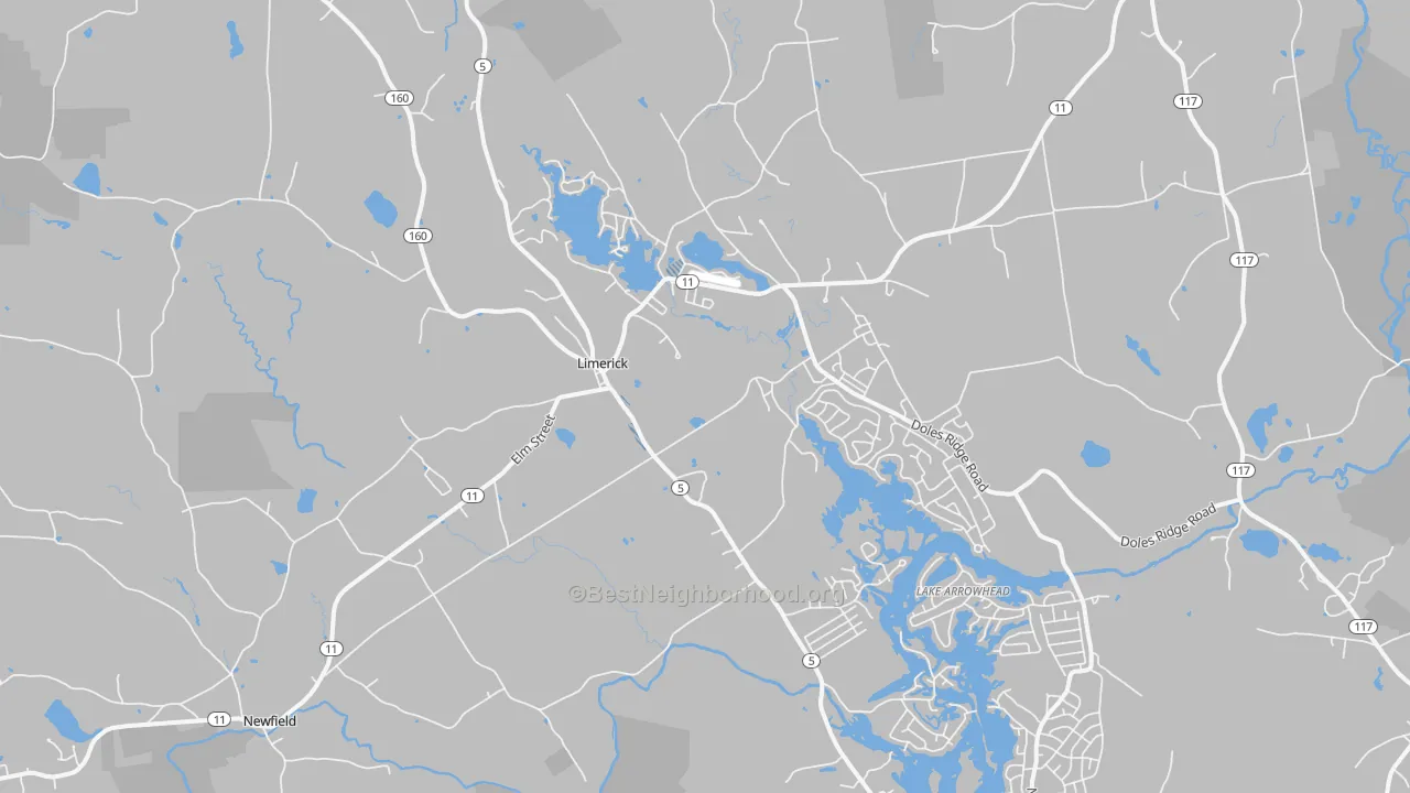 Transit Grade map of Limerick, ME