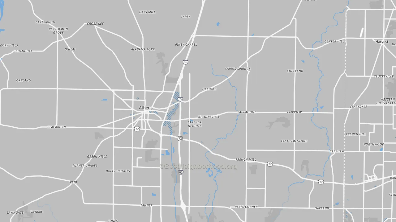 Transit Grade map of Limestone County, AL