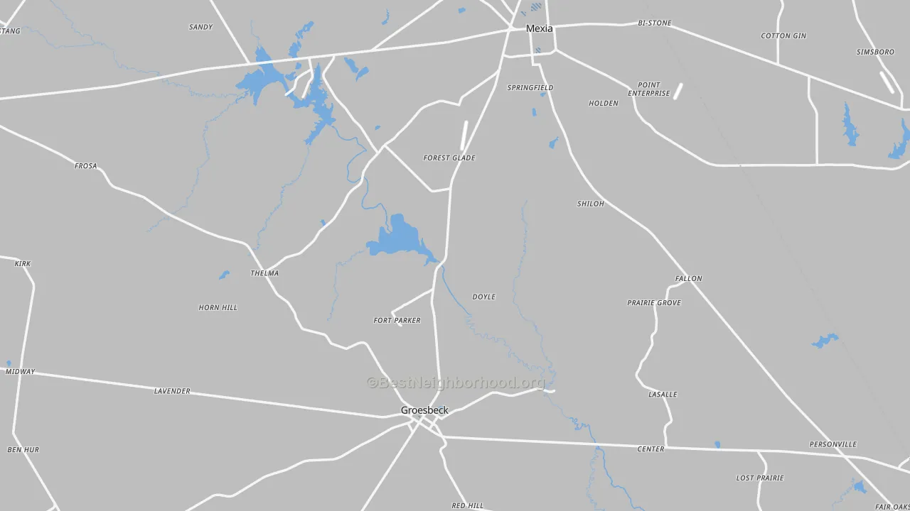 Transit Grade map of Limestone County, TX