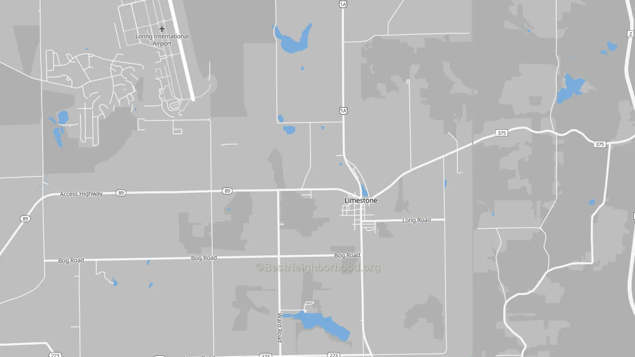 Transit Grade map of Limestone, ME