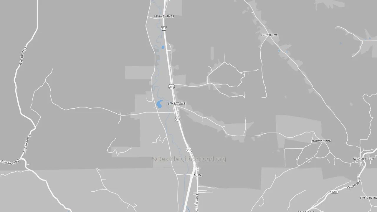 Transit Grade map of Limestone, NY