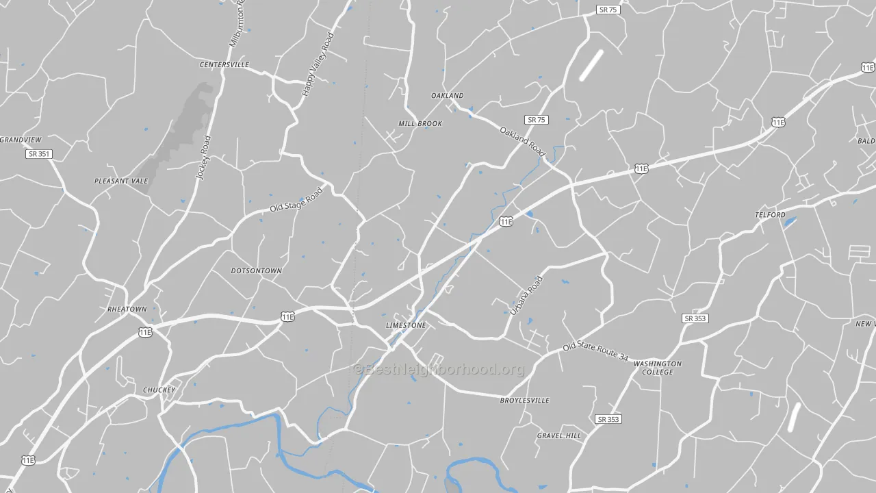 Transit Grade map of Limestone, TN
