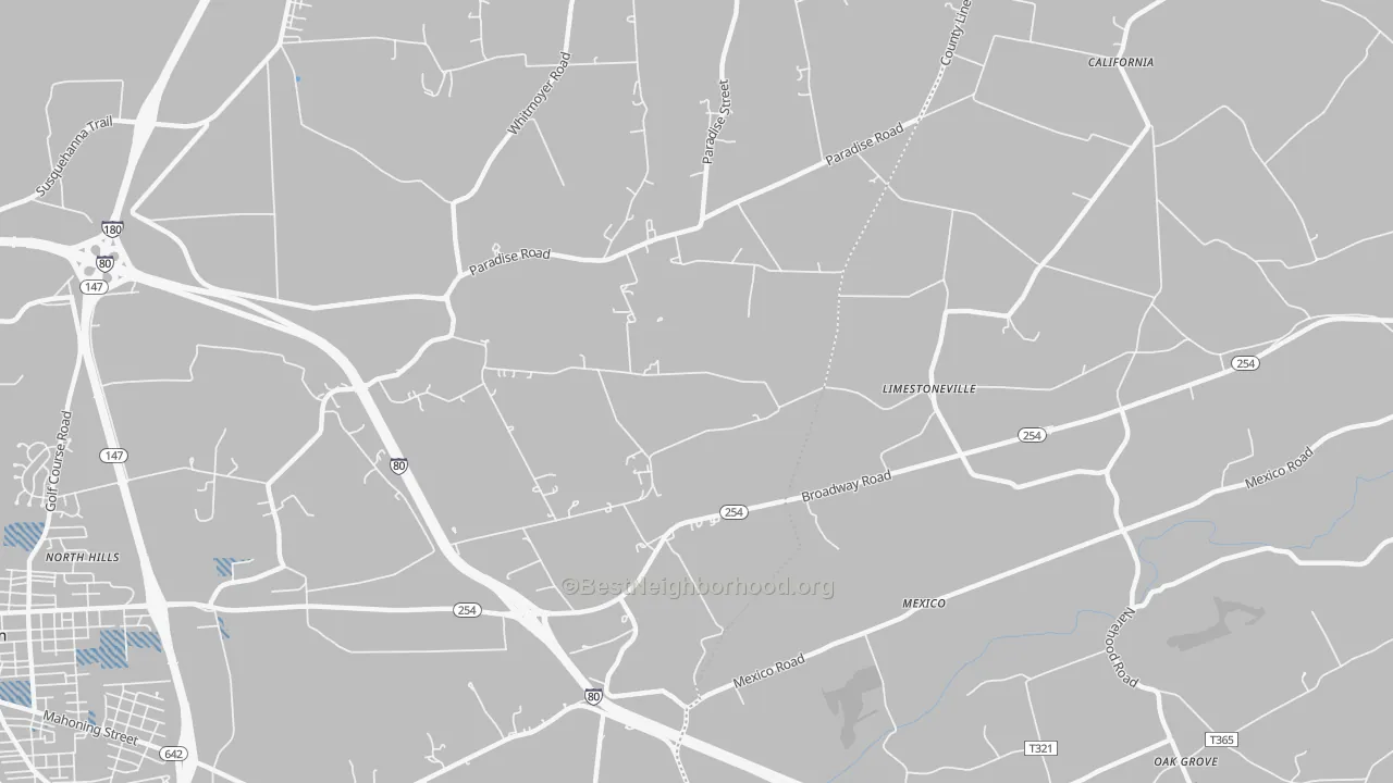 Transit Grade map of Limestoneville, PA