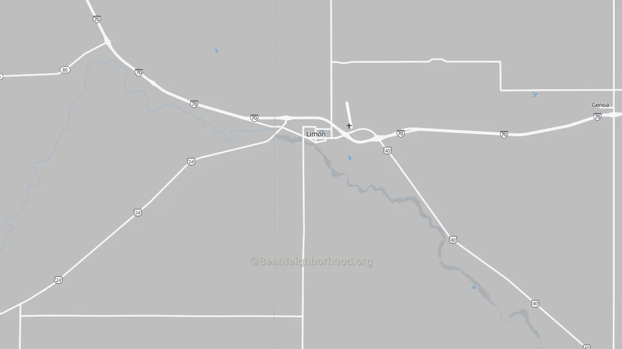 Transit Grade map of Limon, CO