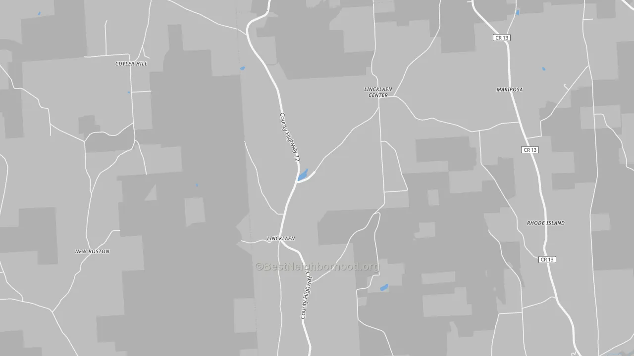 Transit Grade map of Lincklaen, NY