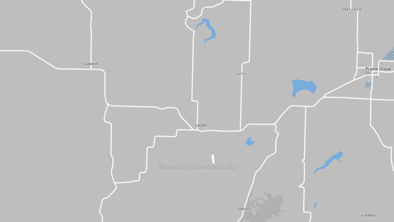 Transit Grade map of Lincoln, AR