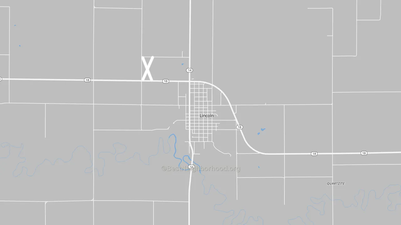 Transit Grade map of Lincoln Center, KS
