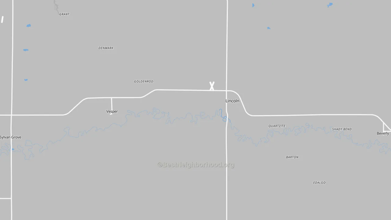Transit Grade map of Lincoln County, KS