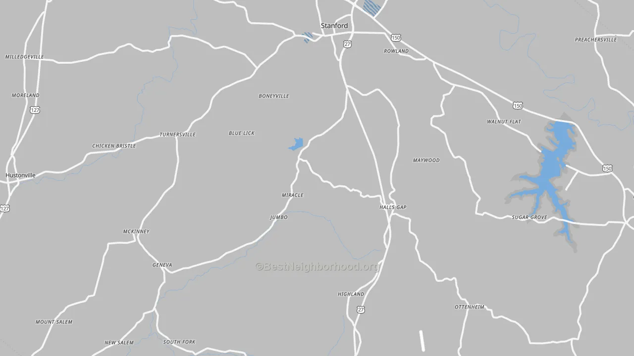 Transit Grade map of Lincoln County, KY