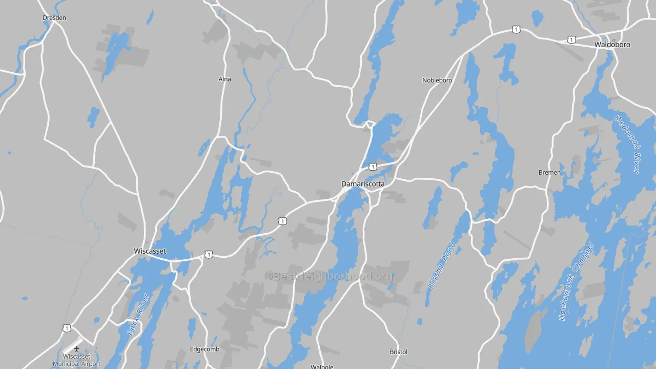 Transit Grade map of Lincoln County, ME
