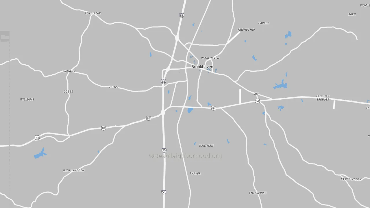 Transit Grade map of Lincoln County, MS