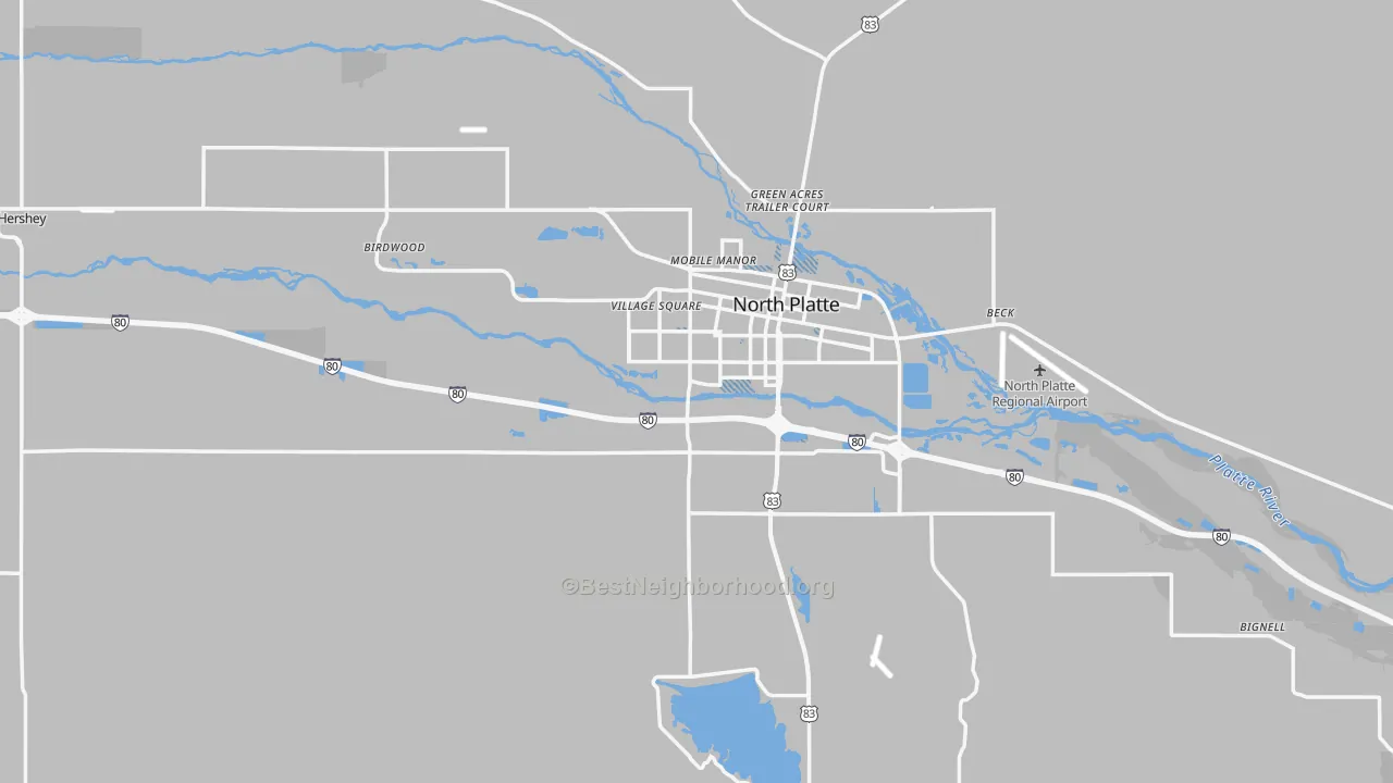 Transit Grade map of Lincoln County, NE