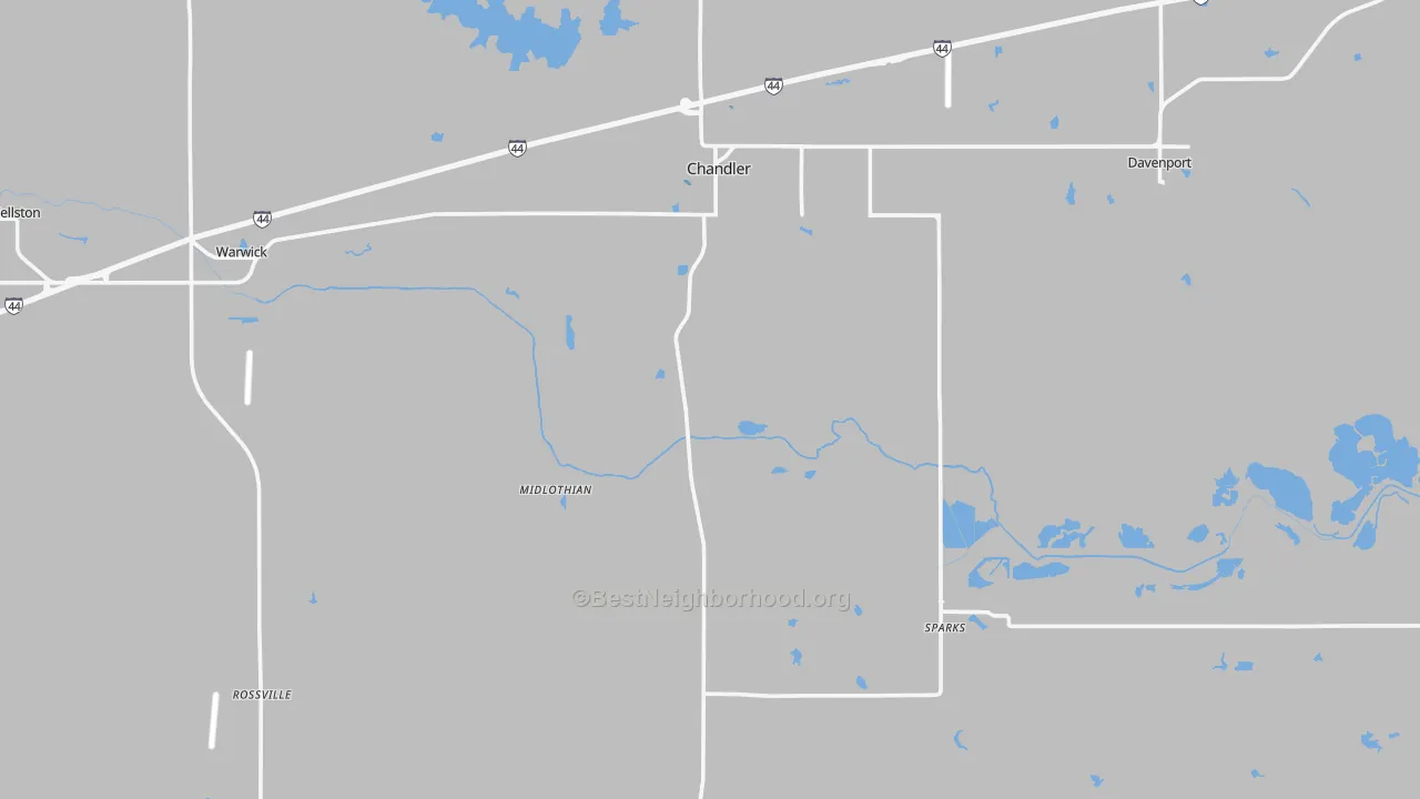 Transit Grade map of Lincoln County, OK