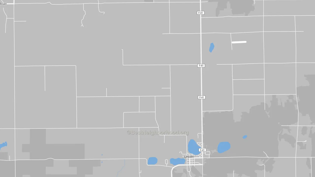 Transit Grade map of Lincoln, MI
