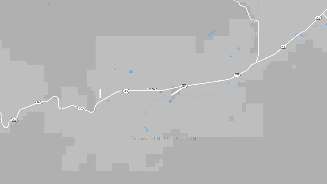 Transit Grade map of Lincoln, MT