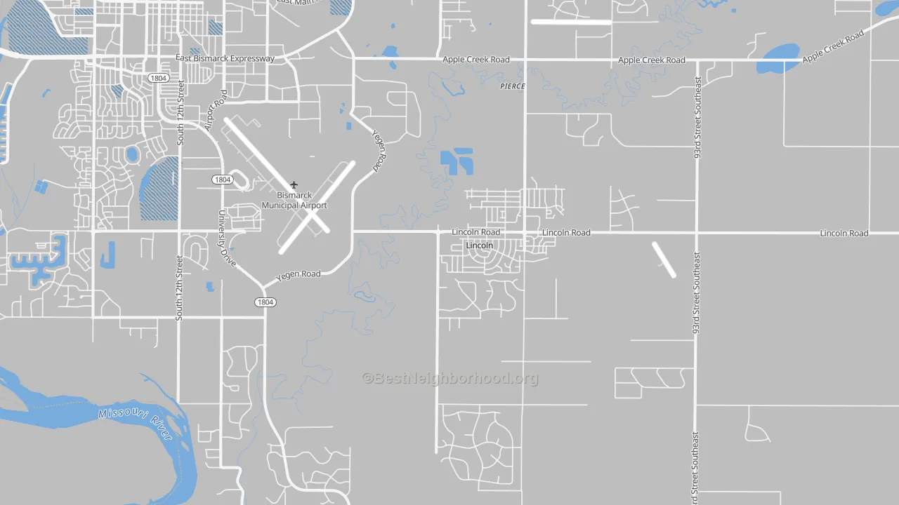 Transit Grade map of Lincoln, ND
