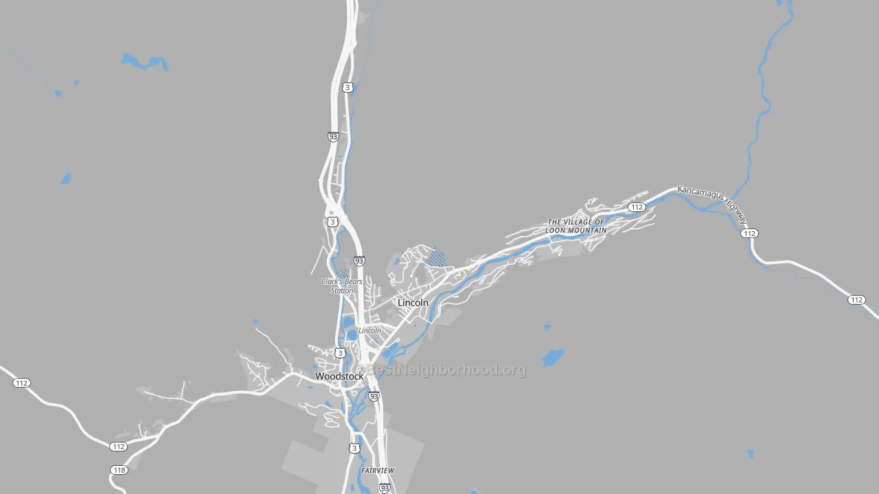 Transit Grade map of Lincoln, NH