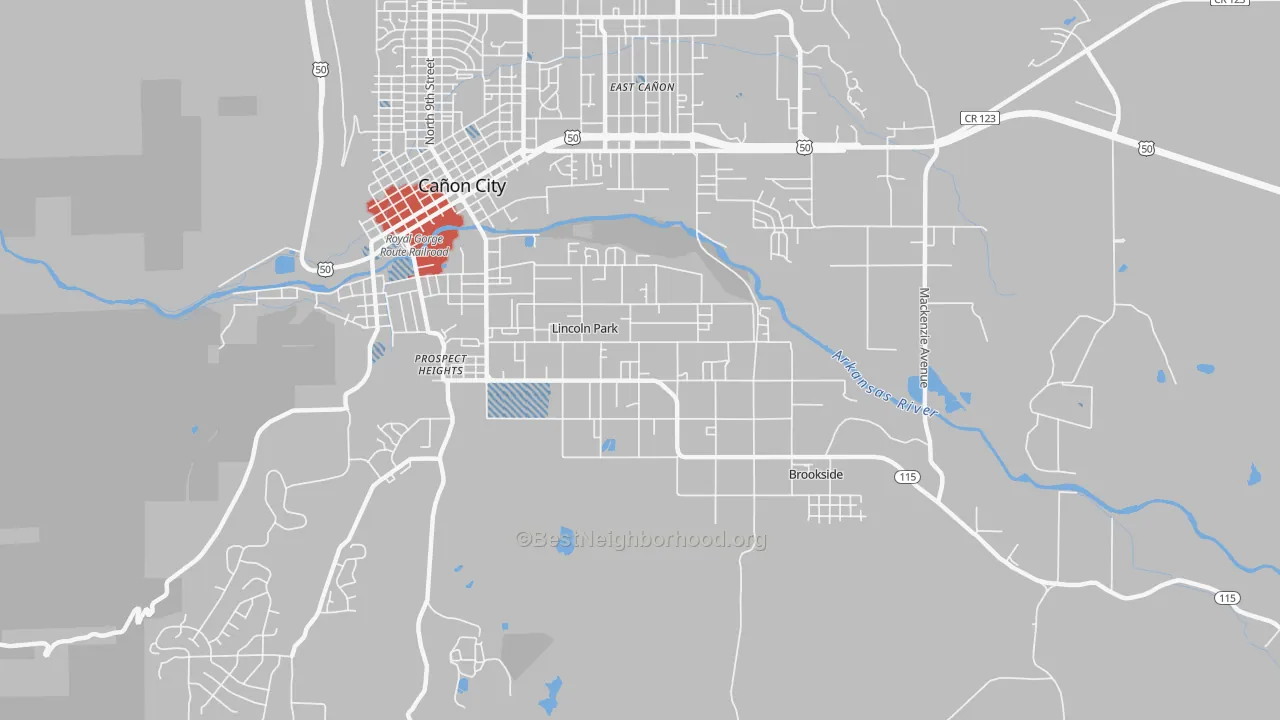 Transit Grade map of Lincoln Park, CO